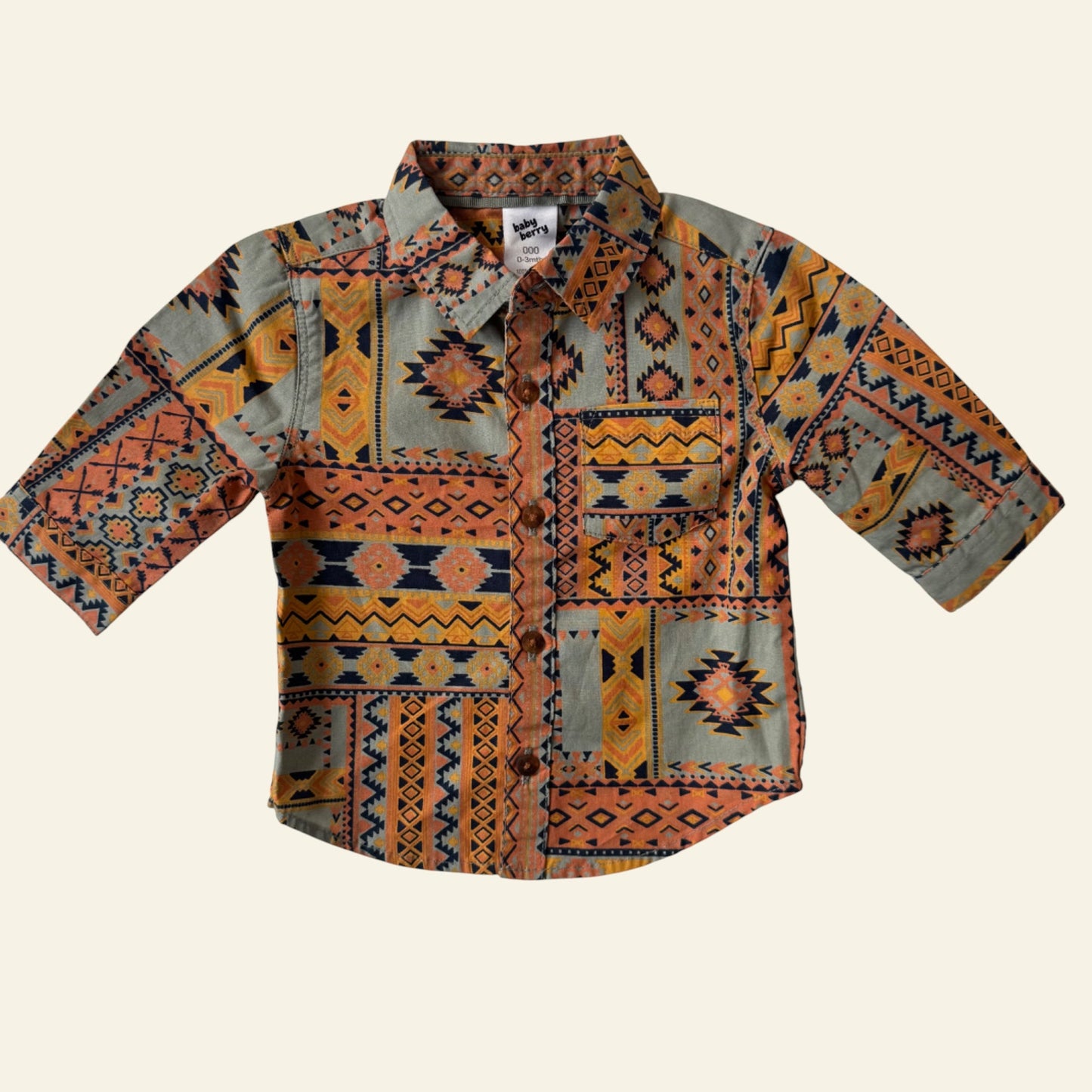 Baby Berry aztec patterned shirt size 000