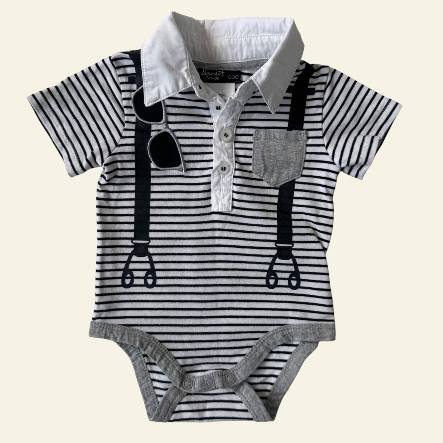 Bardot striped polo bodysuit size 000
