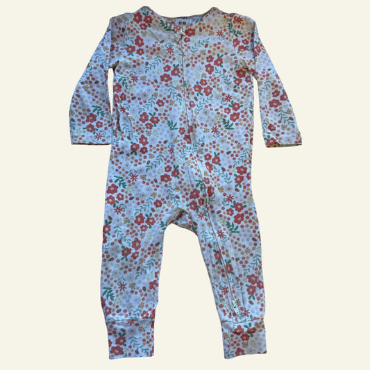 Cotton On red floral onesie size 1