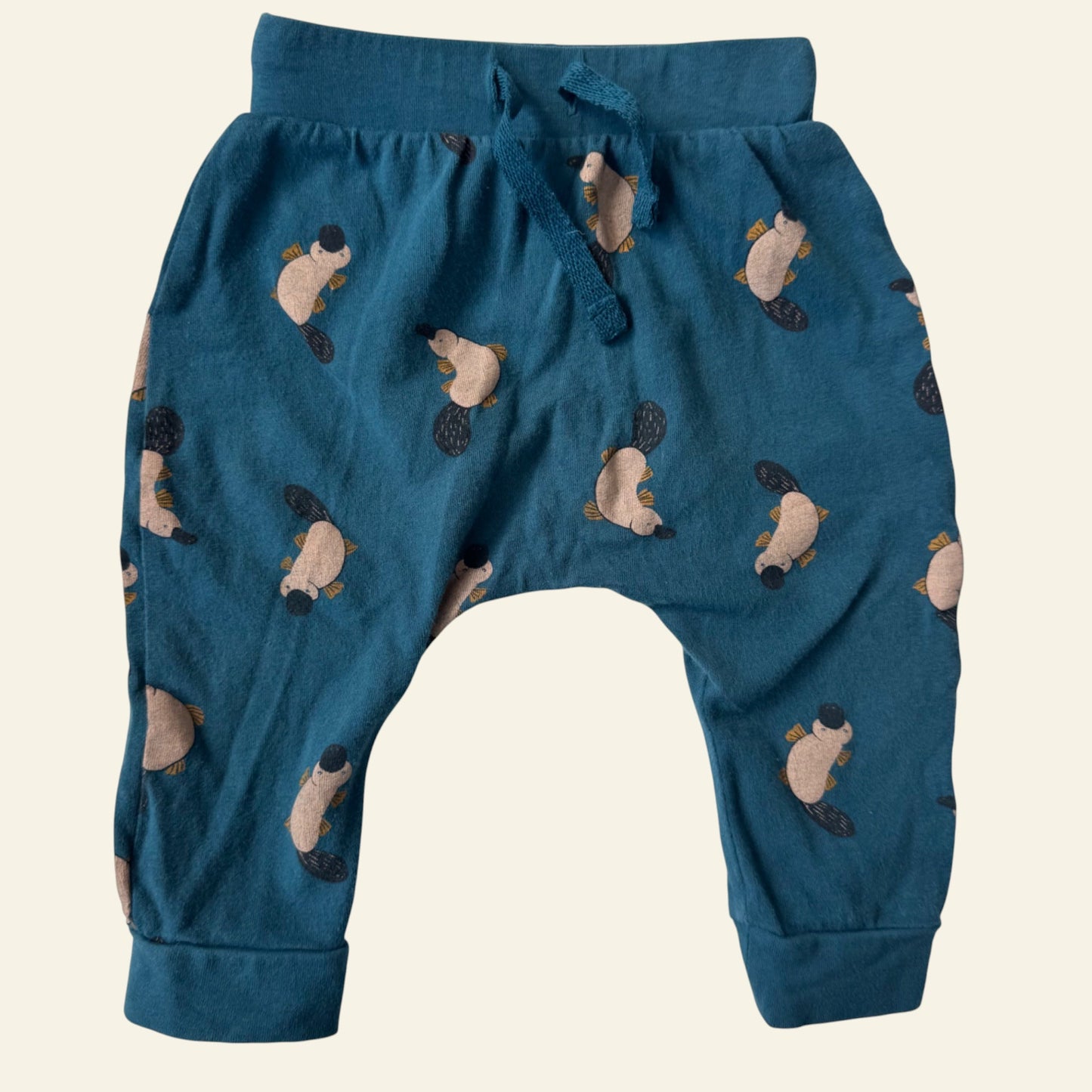 Dymples green platypus leggings size 00