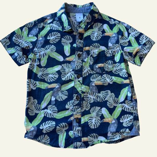Target toucan button up shirt size 4