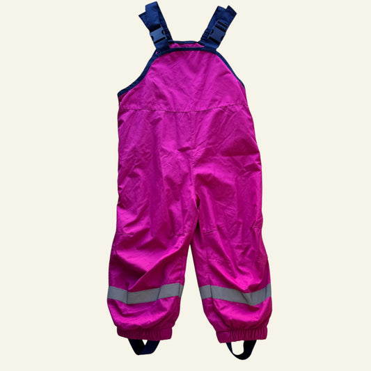 Topomini pink weather proof overalls size 80 (approx 2)