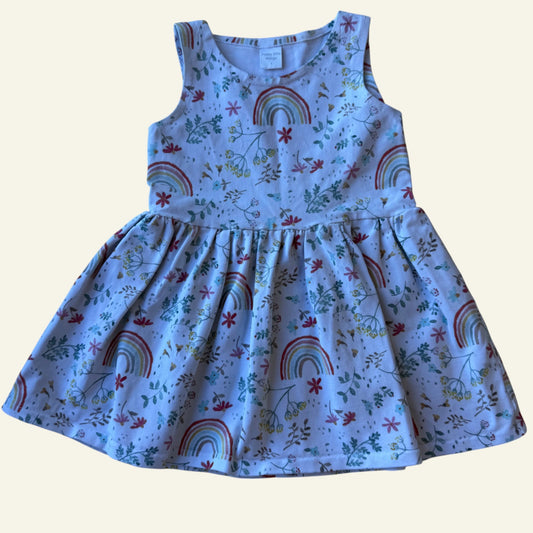 Pretty Little Things rainbow flower dress size 1 (Perfectly Imperfect)