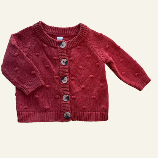 Dymples red knit cardigan size 00