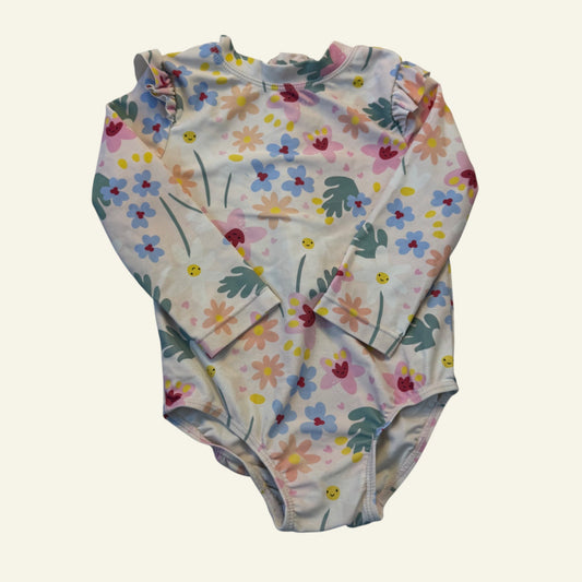 Anko floral long sleeve bathers size 1