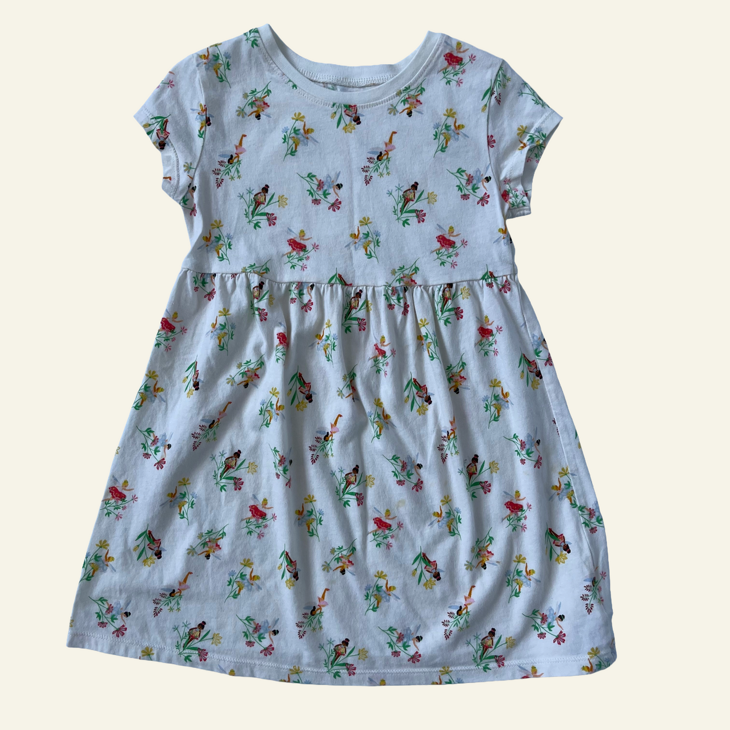 Old Navy cream fairy flower dress size 4 (Perfectly Imperfect)