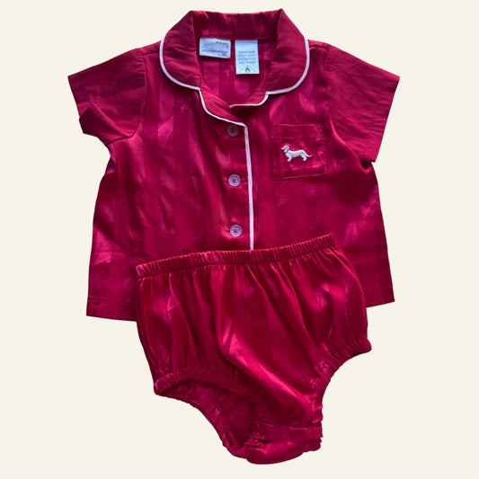Peter Alexander red satin pyjamas size 0