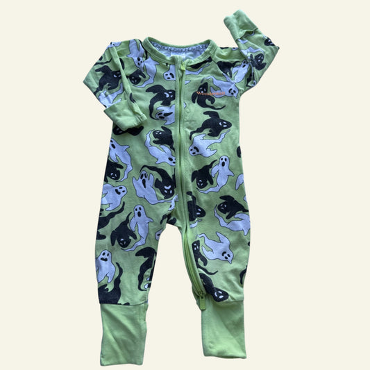 Bonds green ghosts wondersuit size 000