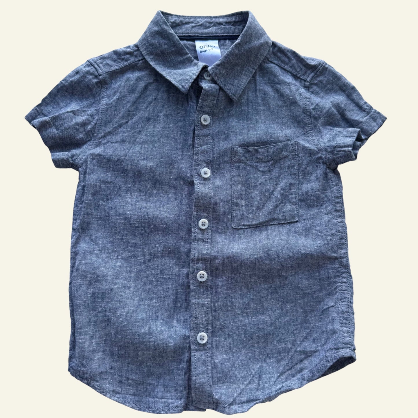 Anko blue button up shirt size 1