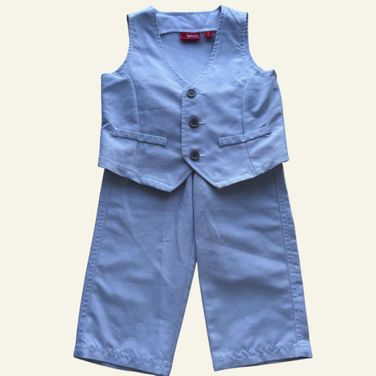 Sprout blue and white stripe set size 1