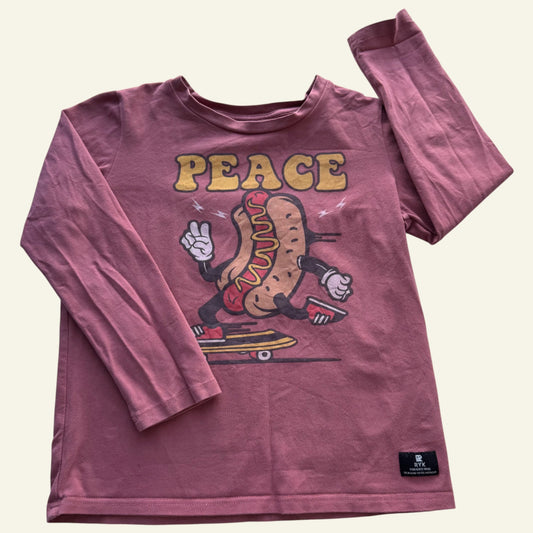 RYK maroon hotdog long sleeve top size 5