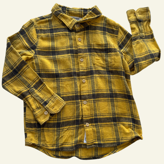 Country Road yellow plaid shirt size 5