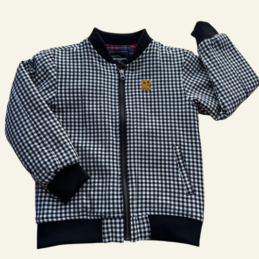 RYK black gingham zip jacket size 5
