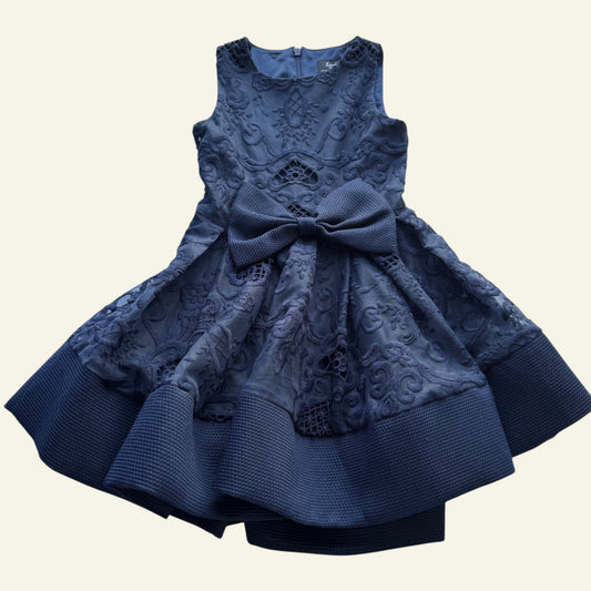 Bardot blue bow dress size 7