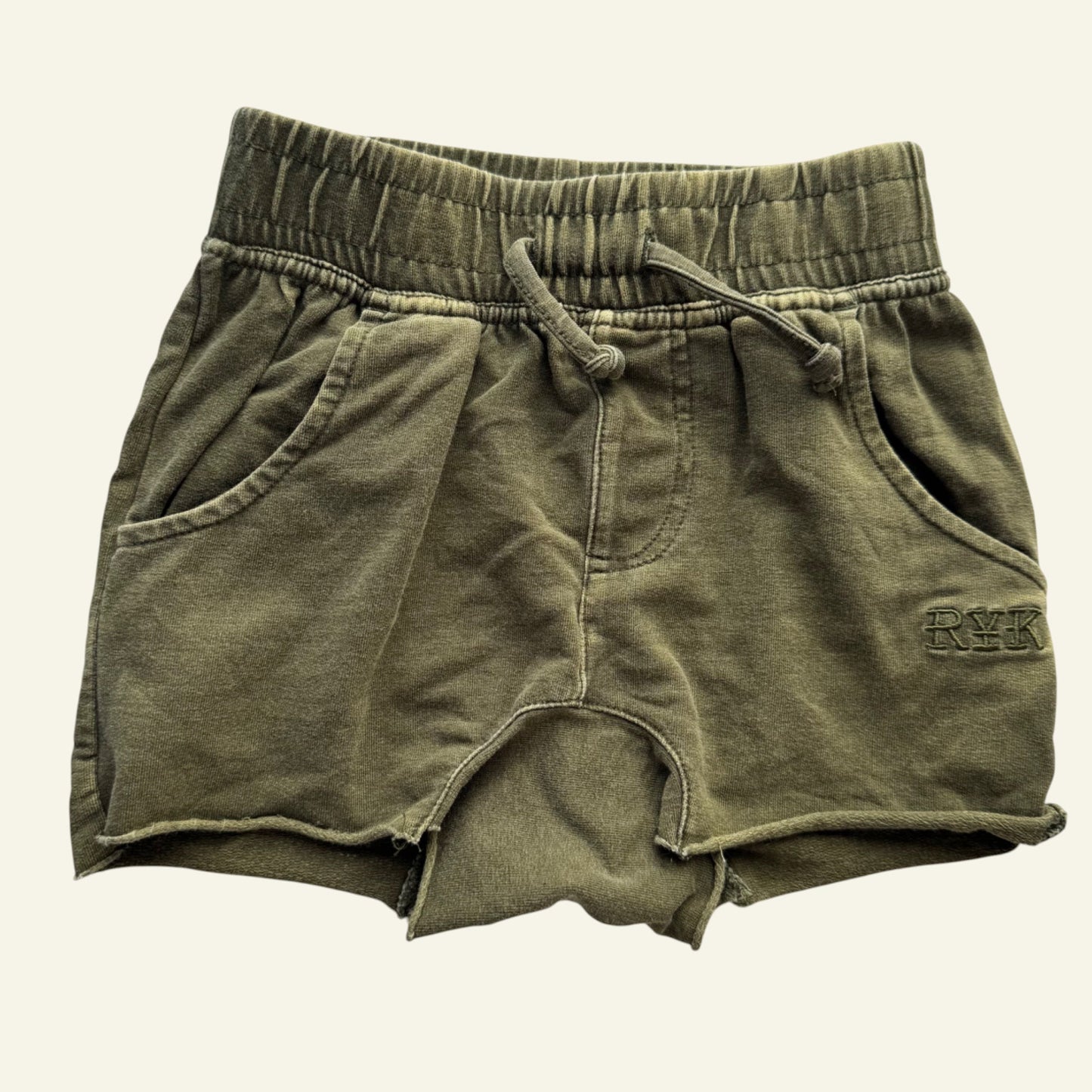 RYK green washed shorts size 2