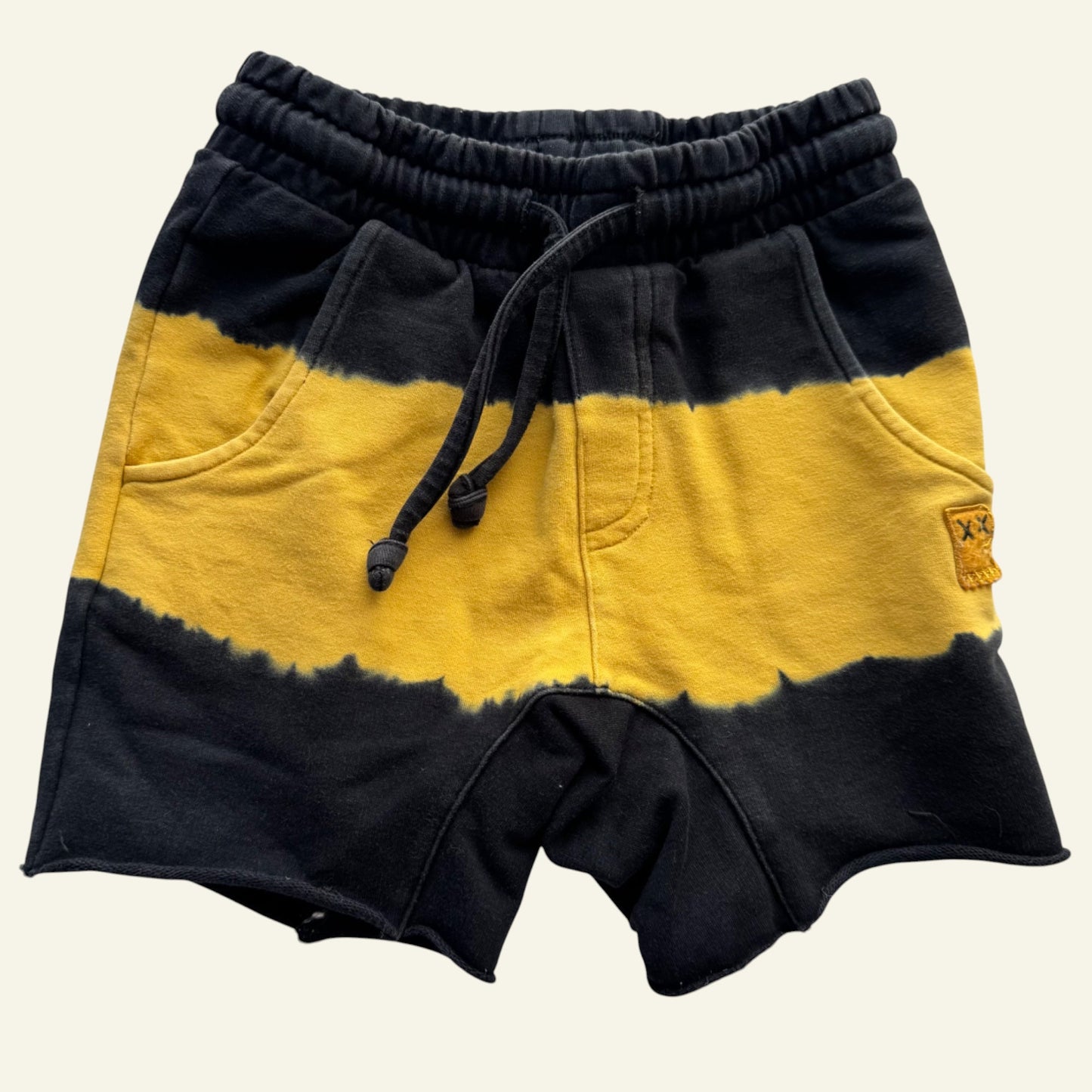 RYK black and yellow wash shorts size 4