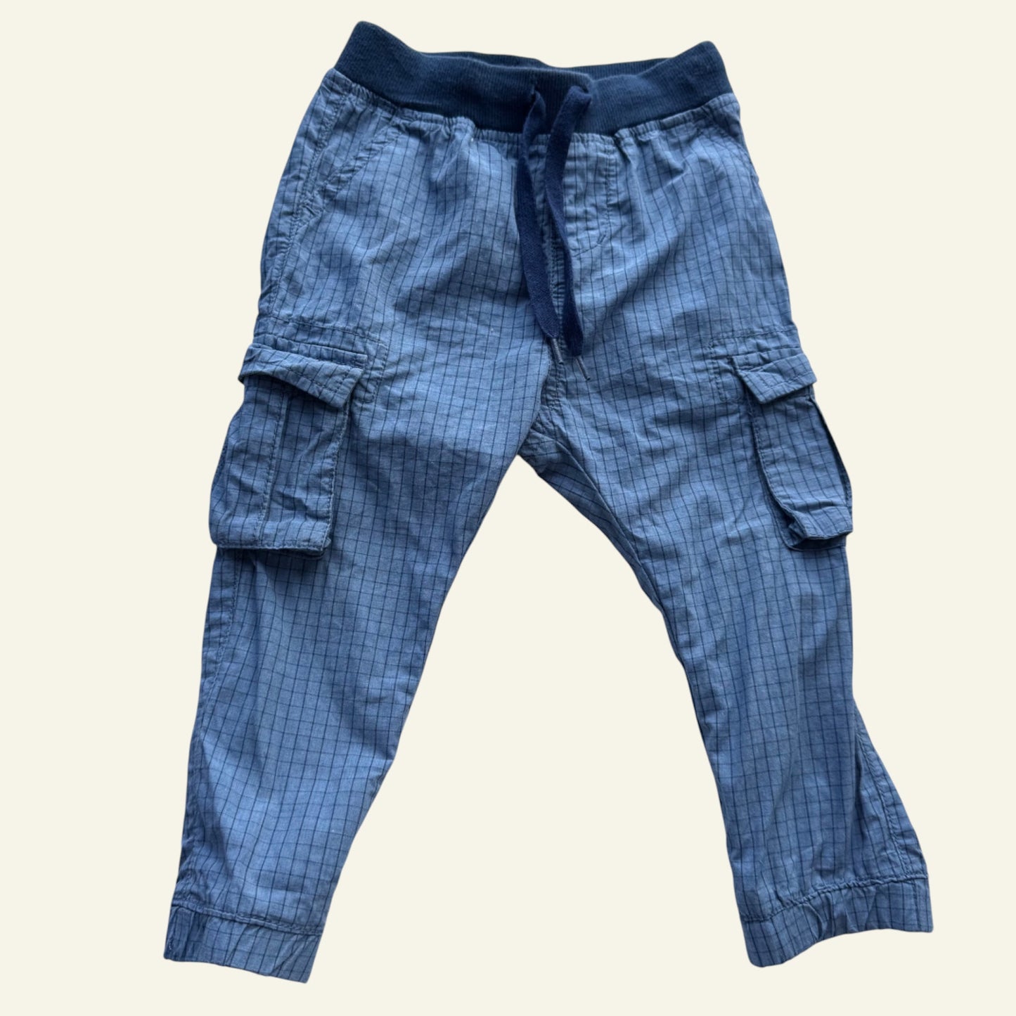 Country Road blue checked pants size 12-18 months