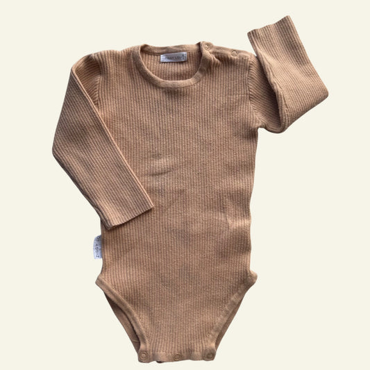 Ziggy Lou tan brown ribbed bodysuit size 0 (Perfectly Imperfect)