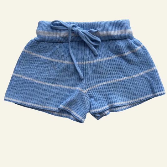 Ziggy Lou blue and white stripe knit shorts size 0 (Perfectly Imperfect)