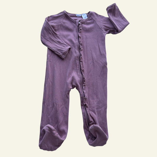 Jamie Kay pink ribbed frill onesie size 2