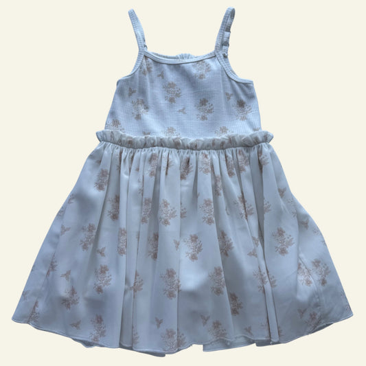 Bencer & Hazelnut white floral dress size 2 (Perfectly Imperfect)