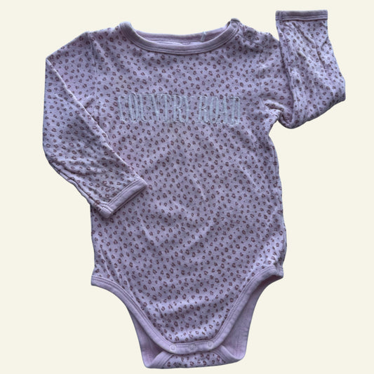 Country Road pink leopard bodysuit size 18-24 months