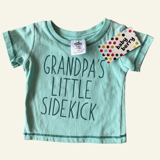 Baby Berry Grandpa's sidekick tshirt size 0000 (BNWT)