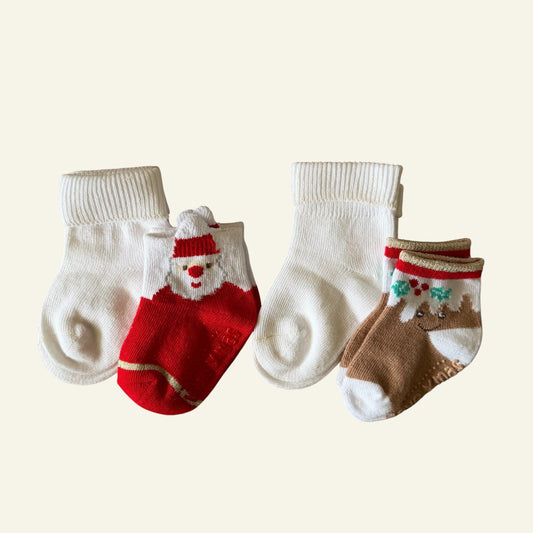 Best & Less Christmas socks x 4 OS