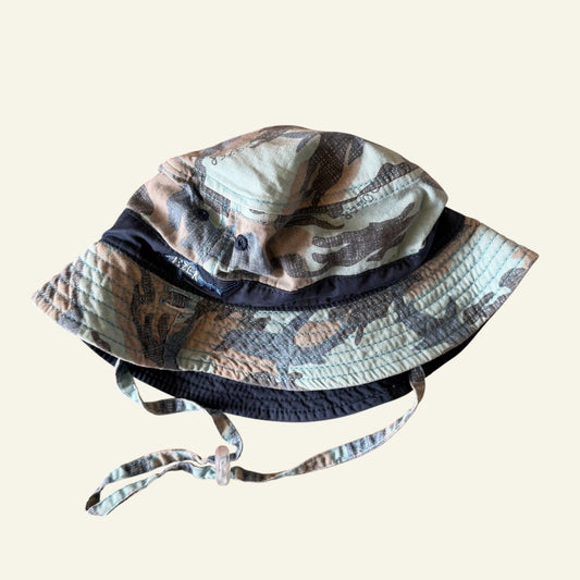 Dozer blue shark print bucket hat size 2-5 years