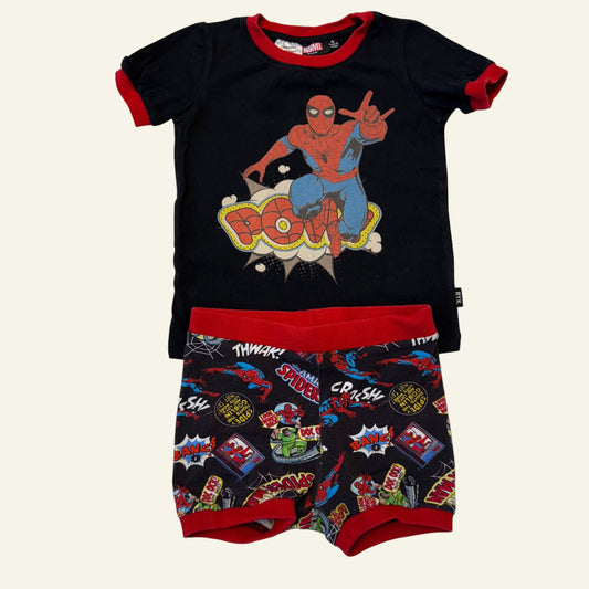 Rock Your Kid black Spiderman pajamas size 4