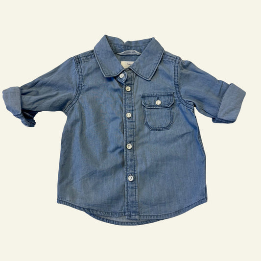 Country Road chambray shirt size 0-3 months