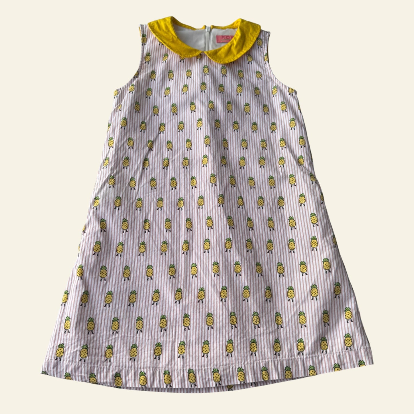 F.O.F Kids yellow pineapple dress size 6