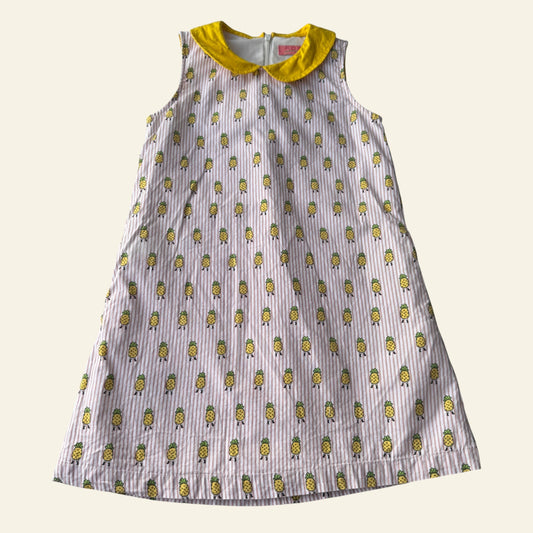 F.O.F Kids yellow pineapple dress size 6