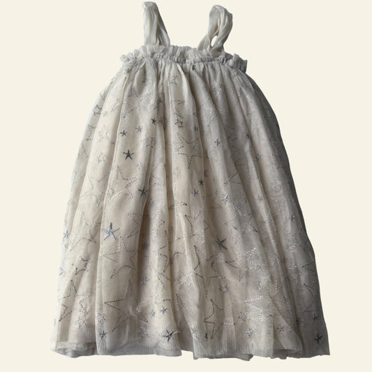Hanna Andersson cream star tulle dress size 4