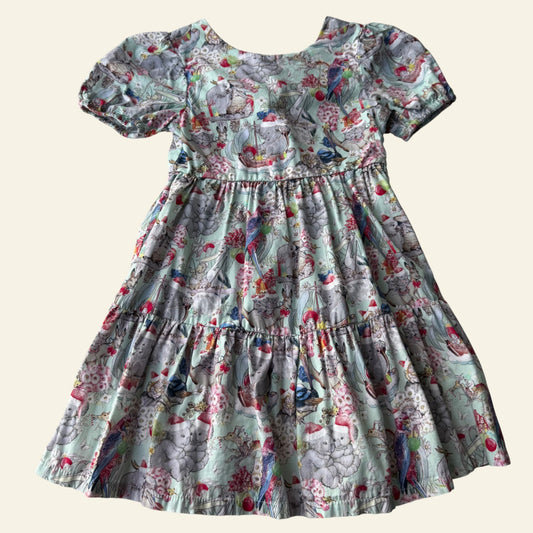 May Gibbs mint green Aussie Christmas dress size 6