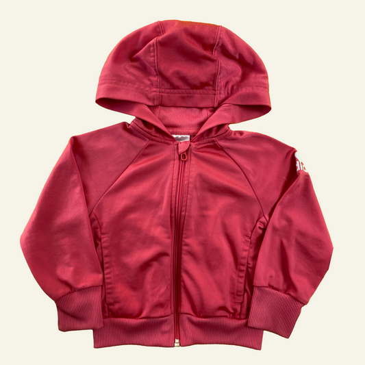 Adidaa pink hooded zip jacket size 3-4