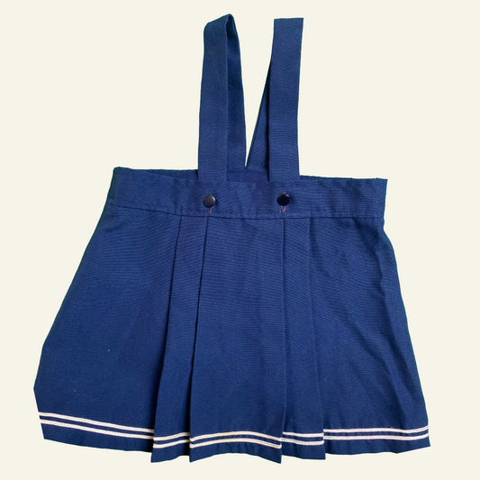 Vintage navy sailor skirt with suspenders size 1