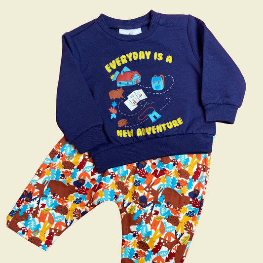 Organics navy adventure tracksuit set size 00