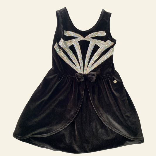 Tutus and Tamborines black velvet dress size 5