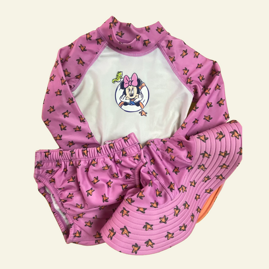 Disney pink Minnie Mouse swim set size 0