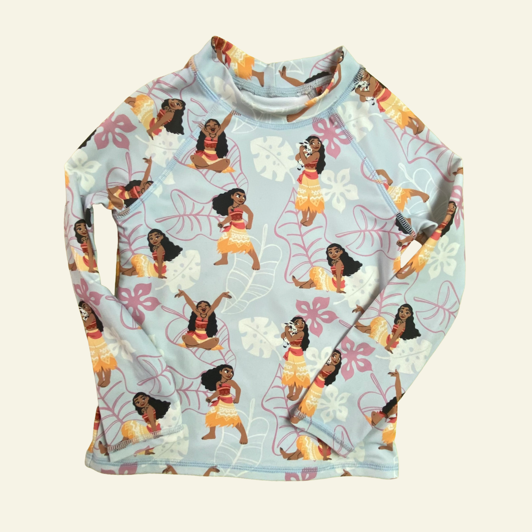Disney blue Moana rashie size 4