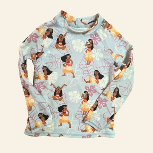 Disney blue Moana rashie size 4