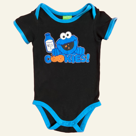Sesame Street Cookie Monster bodysuit size 2