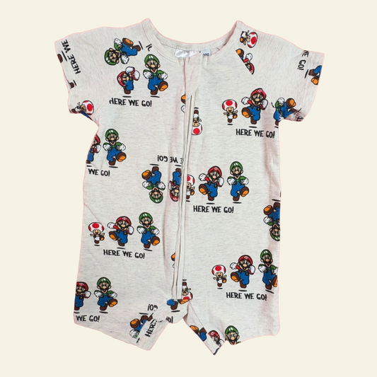 Super Mario romper size 000