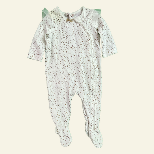 Fox & Finch white gold star onesie size 000