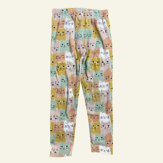 Milkshake cat print leggings size 4