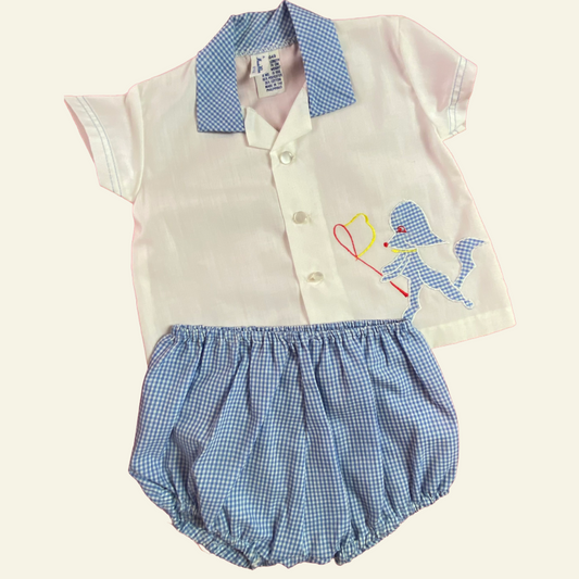 Maude Wilson vintage doggy two piece set size 0