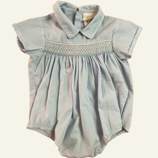 Anuello vintage blue collared romper size 0