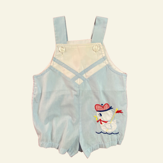 Grandway vintage blue ducky shortalls size 00