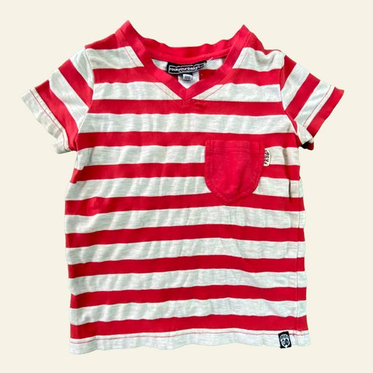 Rock Your Baby red striped tshirt size 2